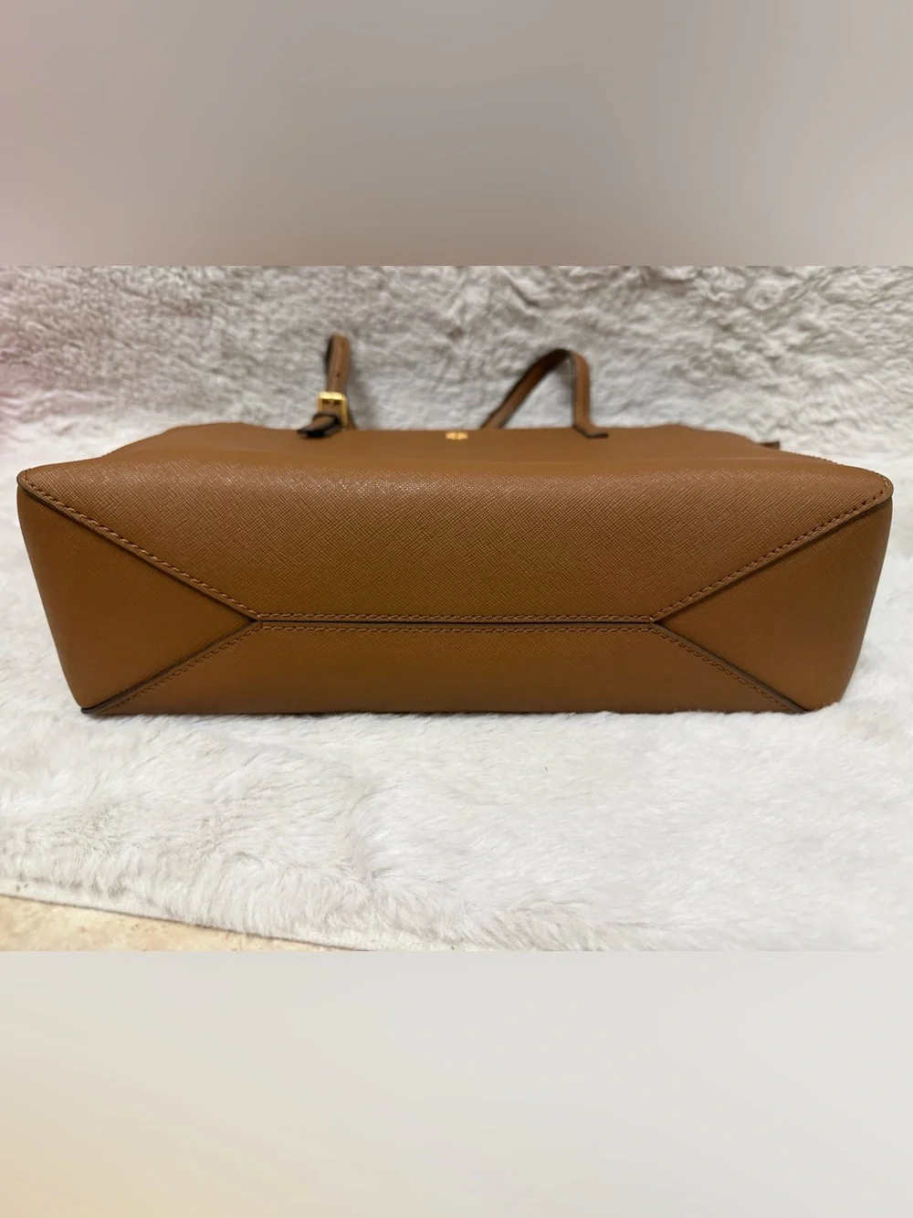 Tory Burch Emerson Small  “Moose” Saffiano Calfskin Leather Tote
